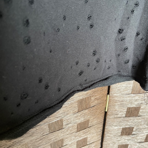 Black Distressed–Dot Cold Shoulder Sweatshirt – Size M - Picture 7 of 8